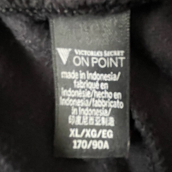 Victoria Secret On Point Black Velvet Sweatpants XL - Picture 5 of 8
